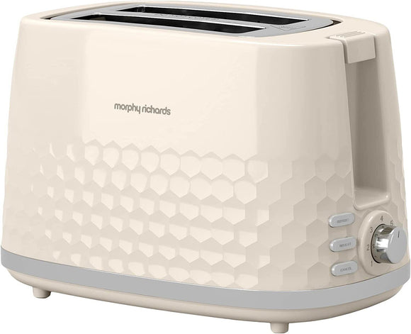 Brand New Morphy Richards 220032 Hive 2 Slice Toaster Cream