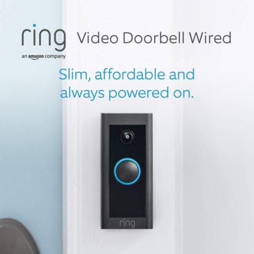 Ring Video Doorbell Wired by Amazon Doorbell camera with 1080p HD Video