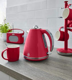 Swan Retro 1.5 Litre Jug Kettle Stainless Steel 3000W Red SK19020RN Brand New