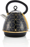 Swan Tribeca 1.8L Pyramid Kettle Rapid Boil, 3kW, Black & Rose Gold Brand New